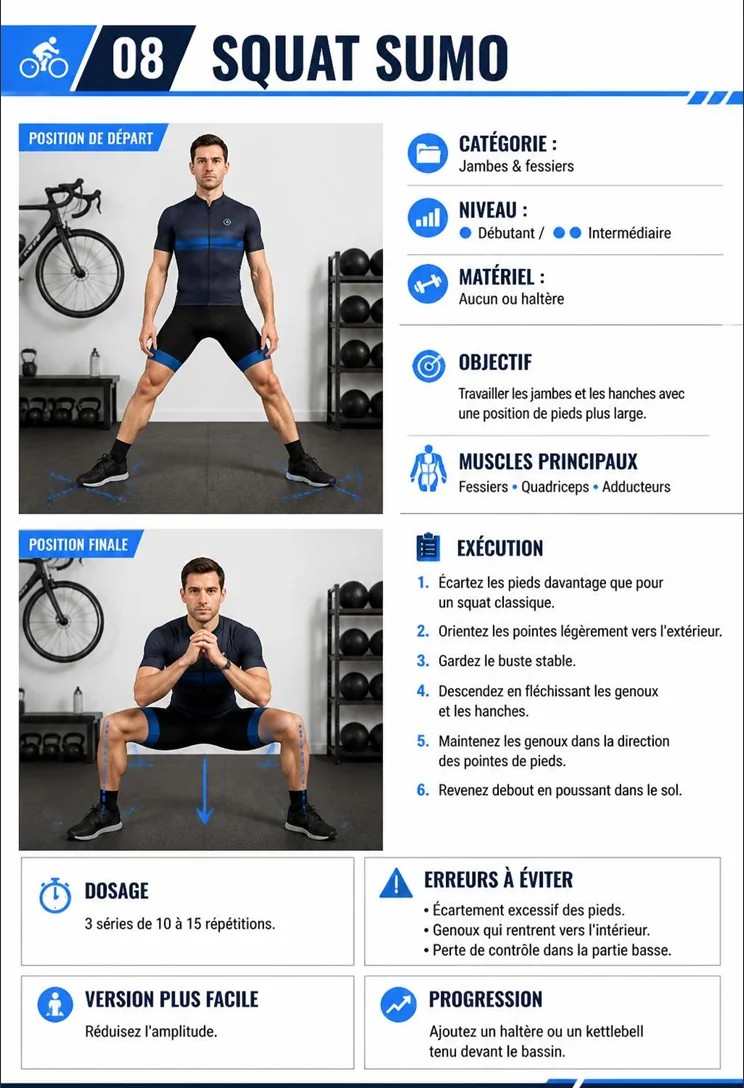 Page illustrée du guide de renforcement pour cyclistes 6